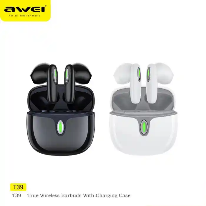 Awei T39 Tws Earphone wireless bluetooth headphones noise reduction earbuds